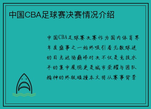 中国CBA足球赛决赛情况介绍